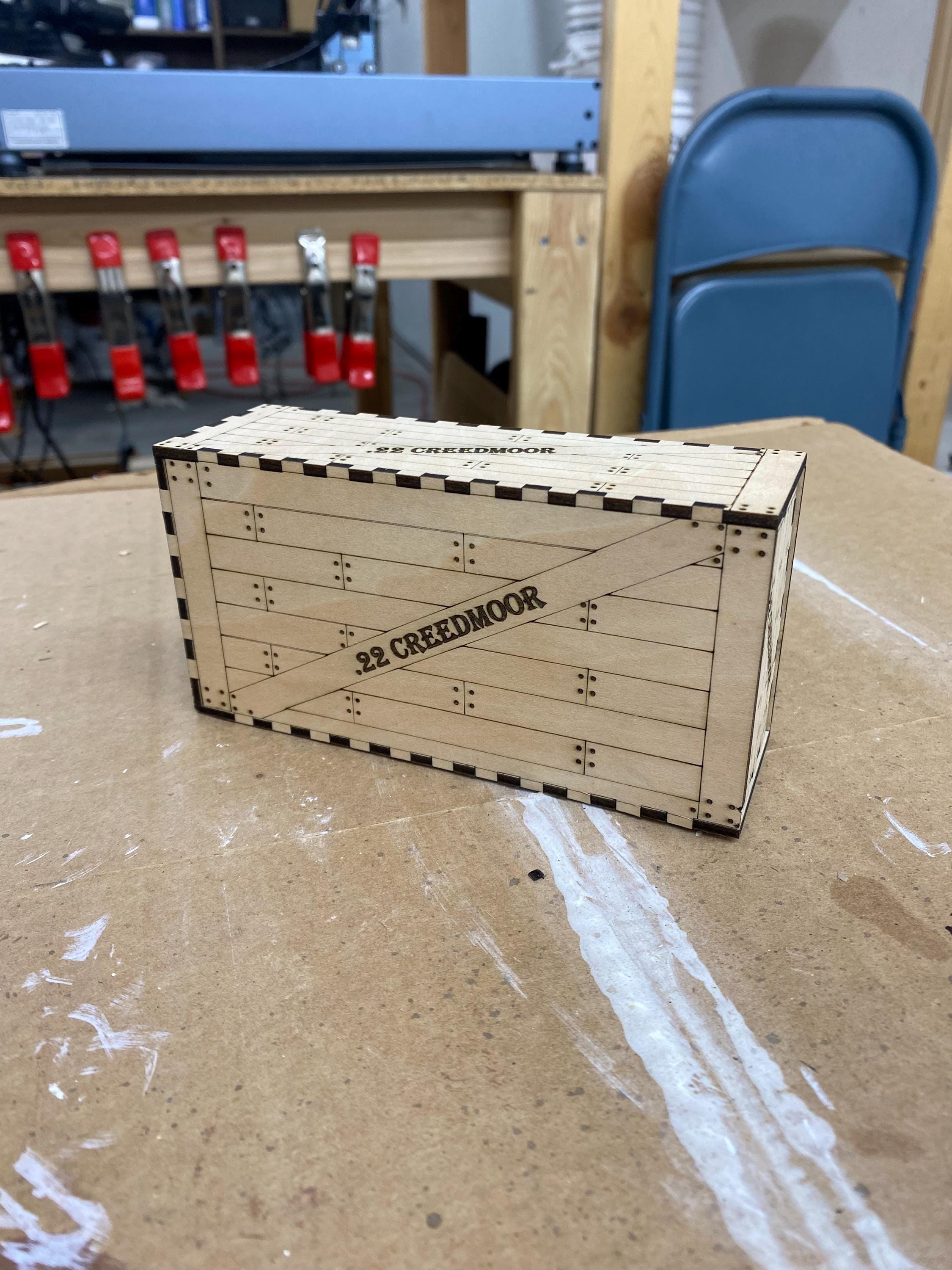 .22 Creedmoor Ammo Box Laser File for Cutting and Engraving photo 7