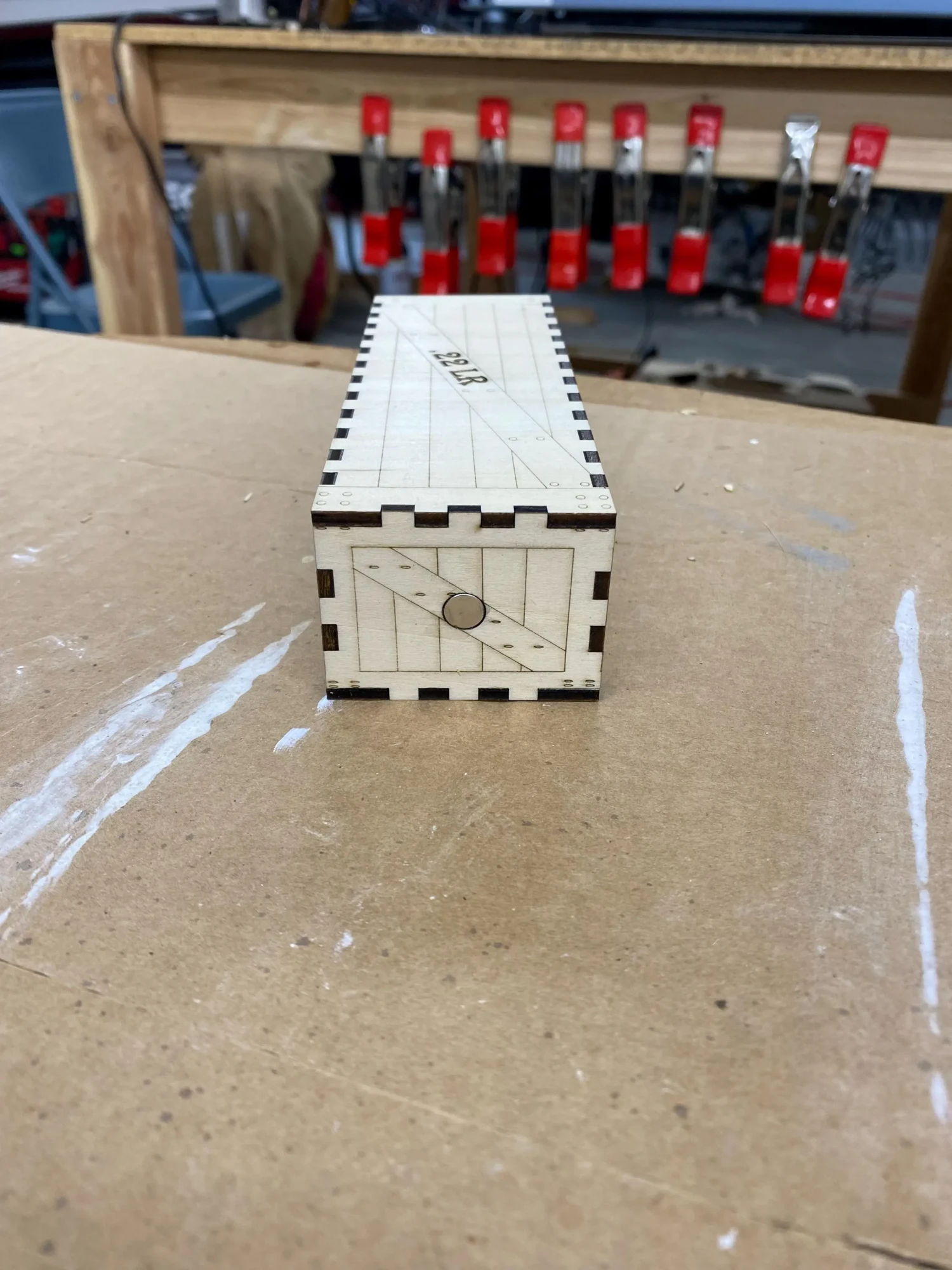 22 LR Ammo Box SVG | 3mm Birch Plywood Digital File (LightBurn incl) photo 4