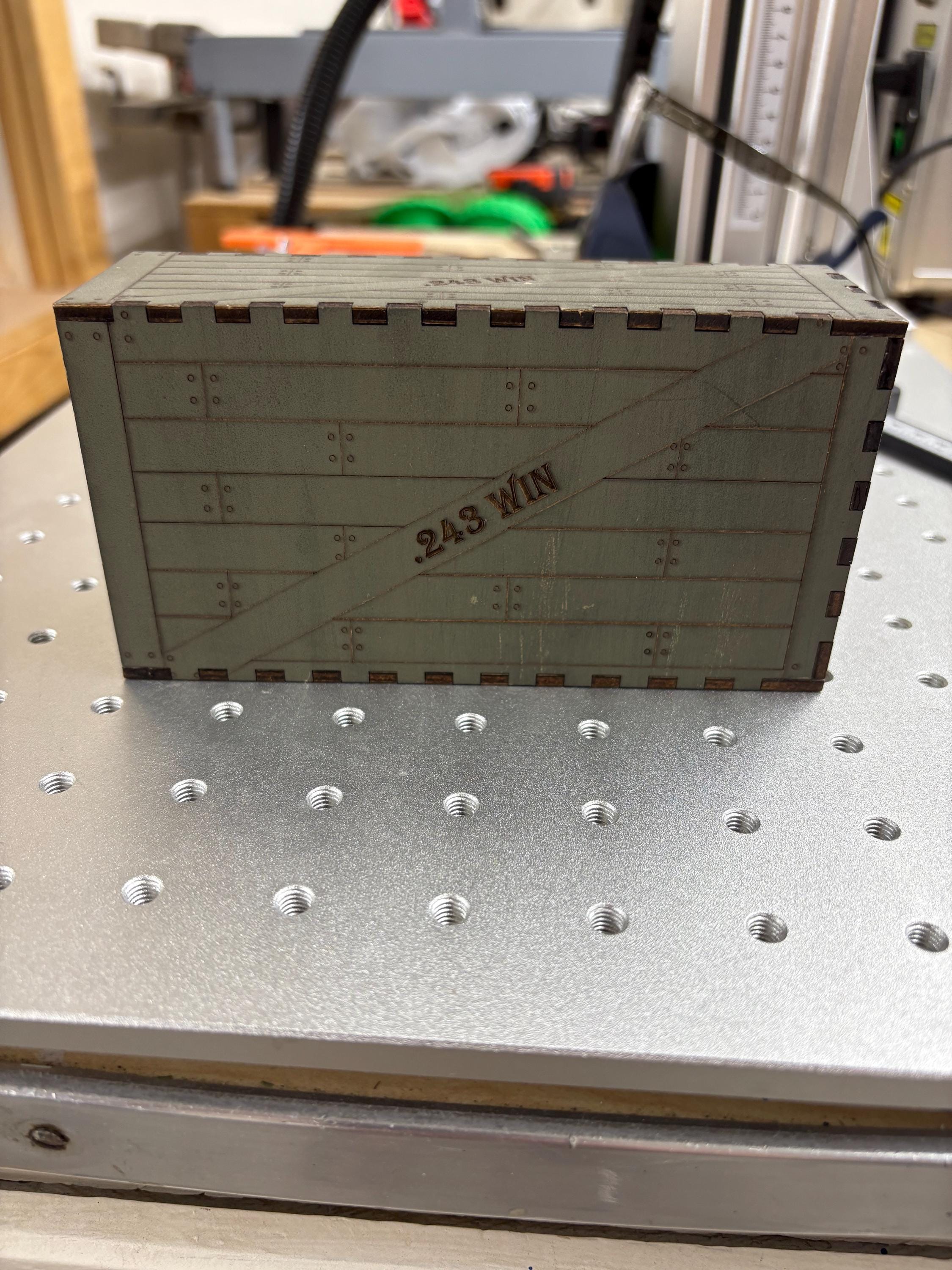 .243 Winchester Ammo Box Template for Laser Cutting & Engraving photo 3