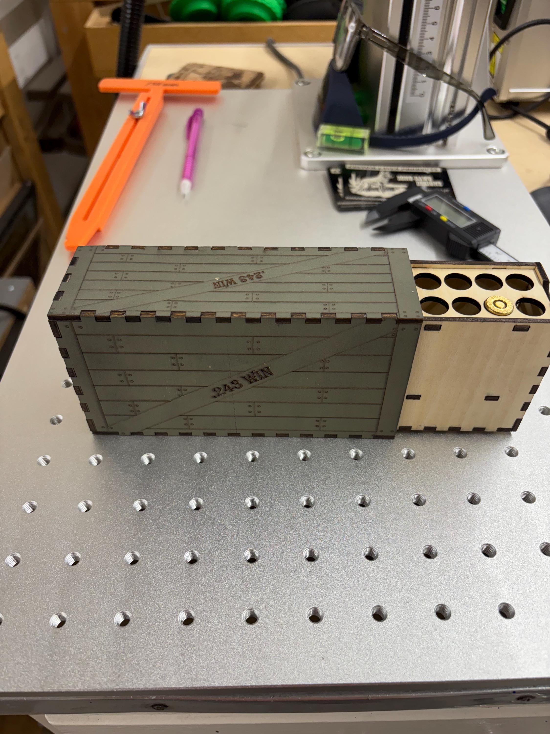 .243 Winchester Ammo Box Template for Laser Cutting & Engraving photo 5