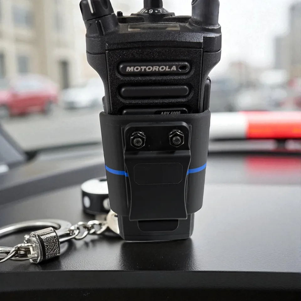 Motorola APX 6000 Radio Holster STL – Standard 4485A Battery, Thin Blue Line Edition photo 3