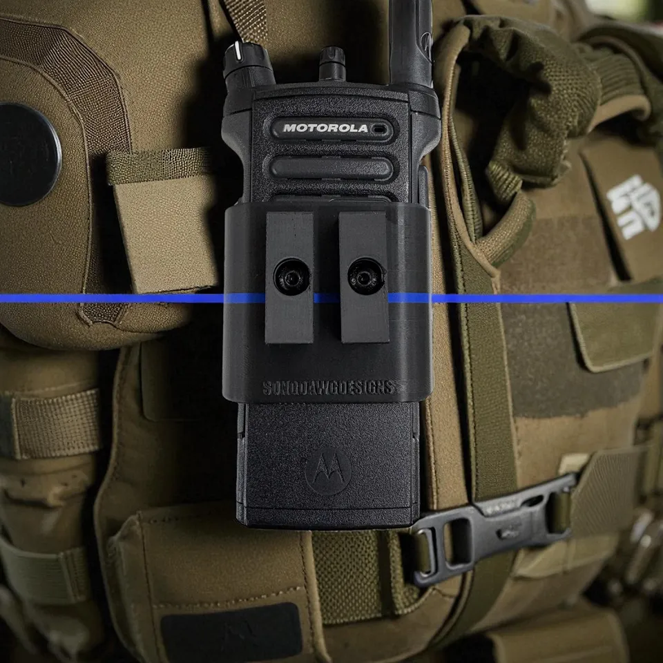 Motorola APX 6000 Radio Holster STL – Standard 4485A Battery, Thin Blue Line Edition photo 6