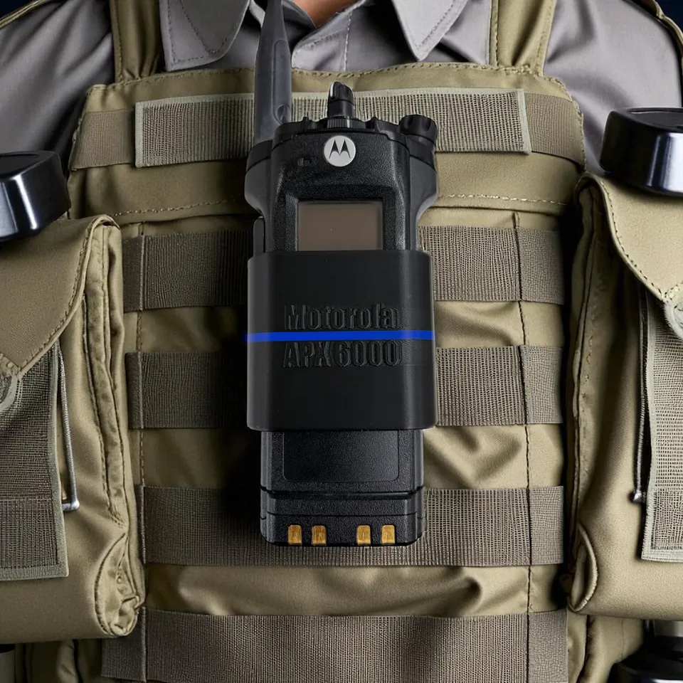 Motorola APX 6000 Radio Holster STL – Standard 4485A Battery, Thin Blue Line Edition photo 7