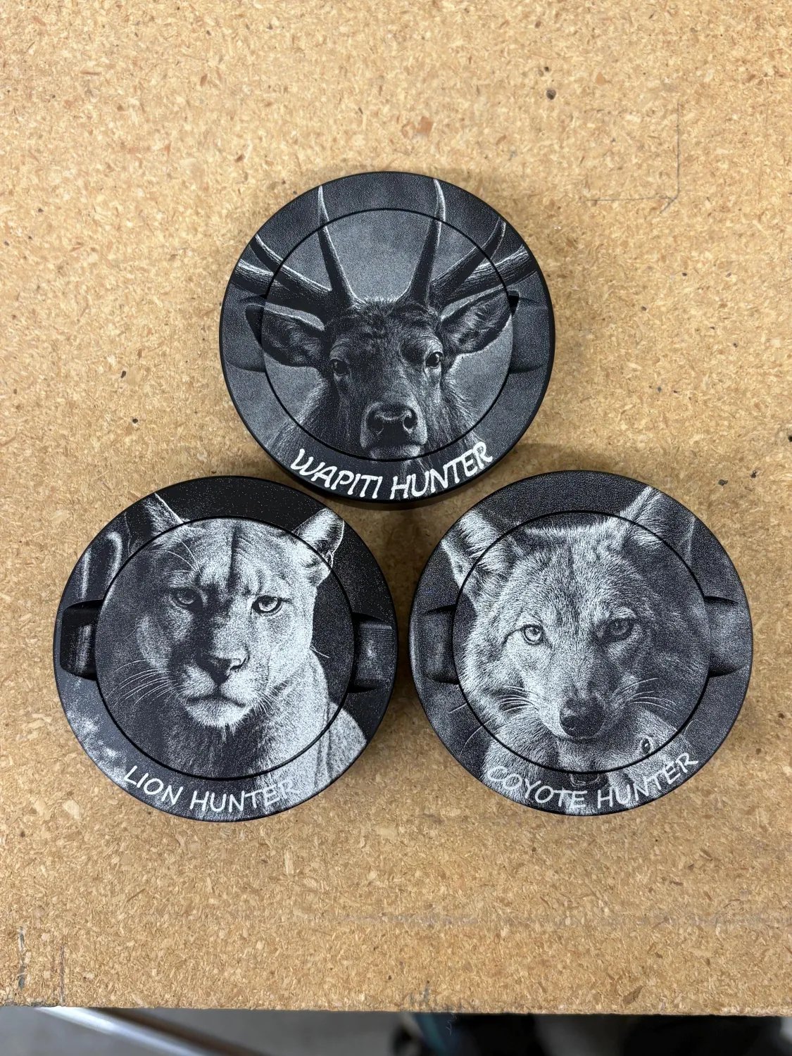 Coyote Hunter Laser Engraved Aluminum Pocket Tin | One of a Kind