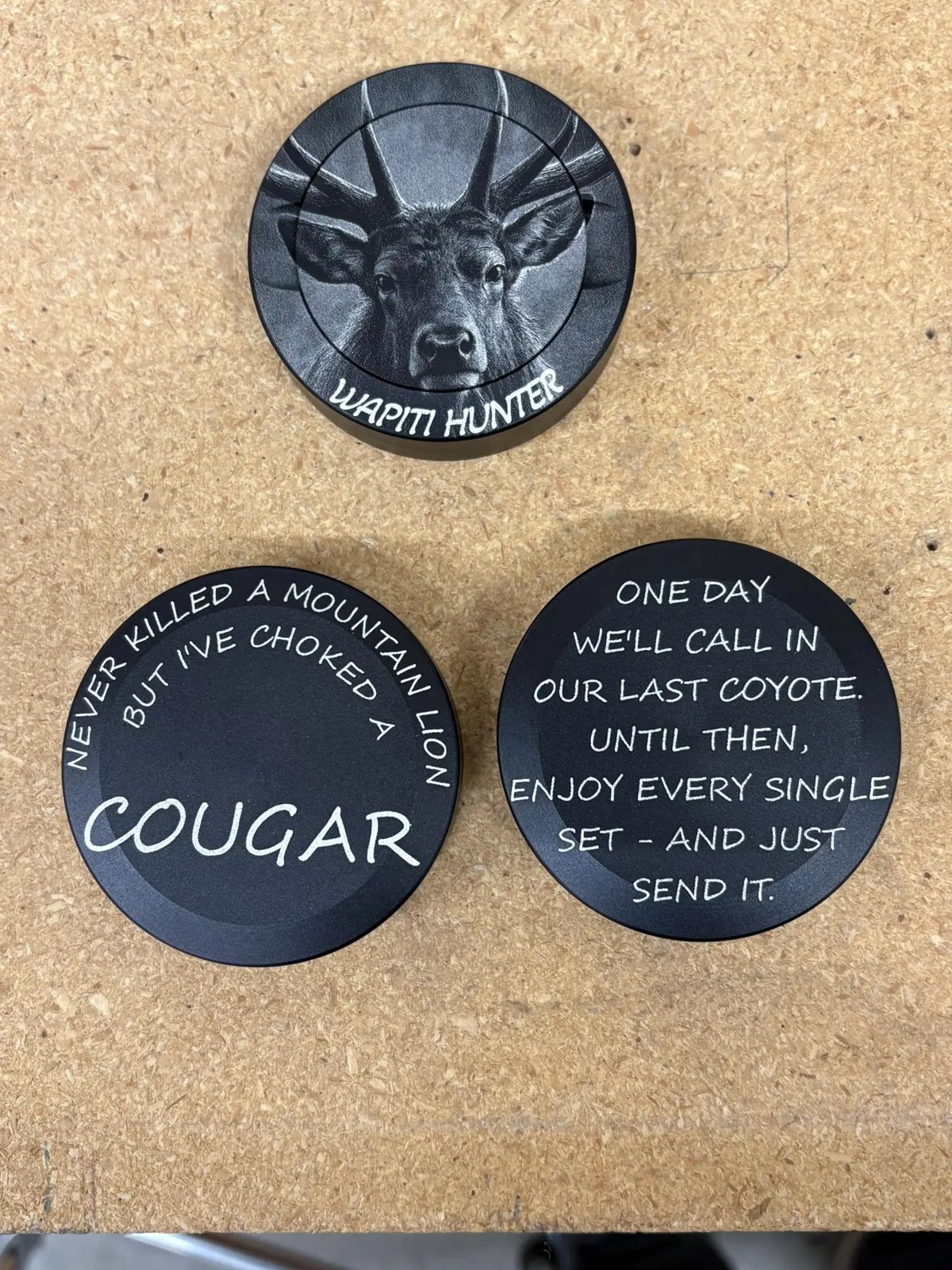 Coyote Hunter Laser Engraved Aluminum Pocket Tin | One of a Kind photo 2