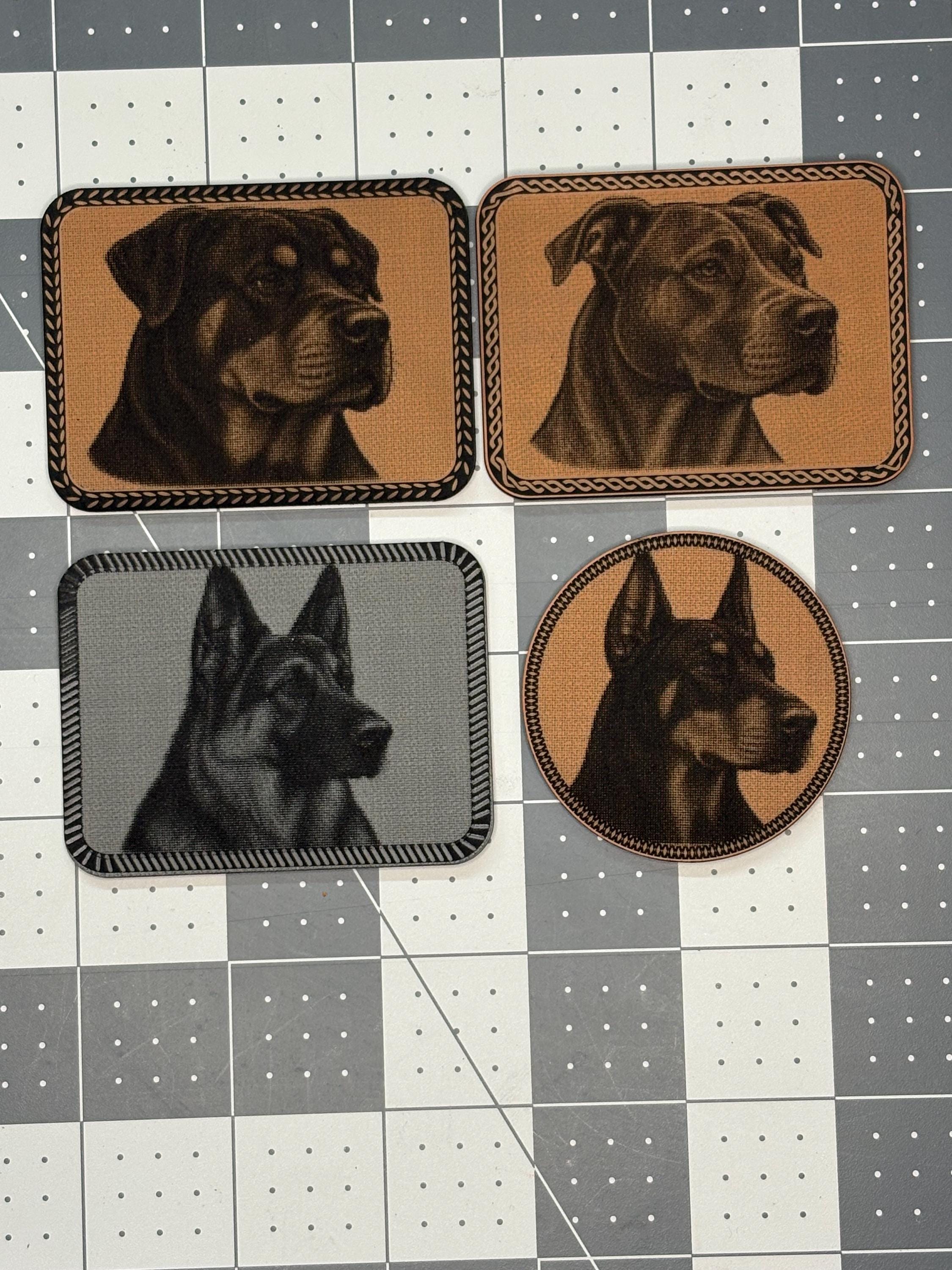 Dog Portrait SVG Bundle – Pit Bull, German Shepherd, Doberman & Rottweiler Vector-Dot Laser Files photo 2