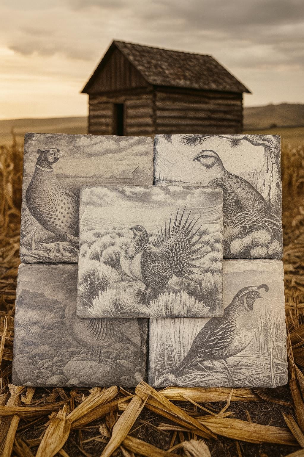 Game Bird Coaster Laser Files – Rustic Cabin Decor (SVG) photo 3