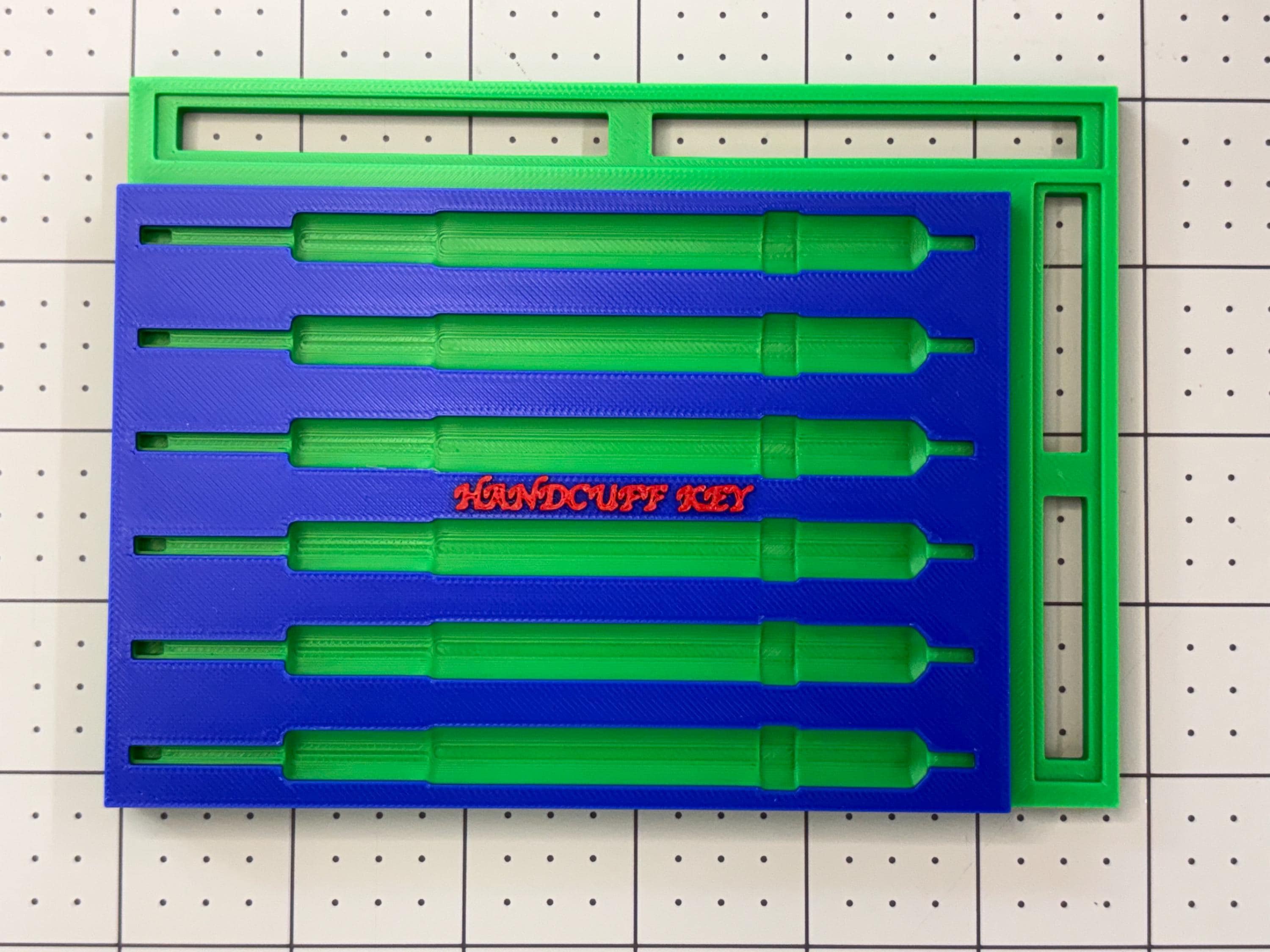Handcuff Key Laser Engraving Jig | 6-Key Batch Fixture