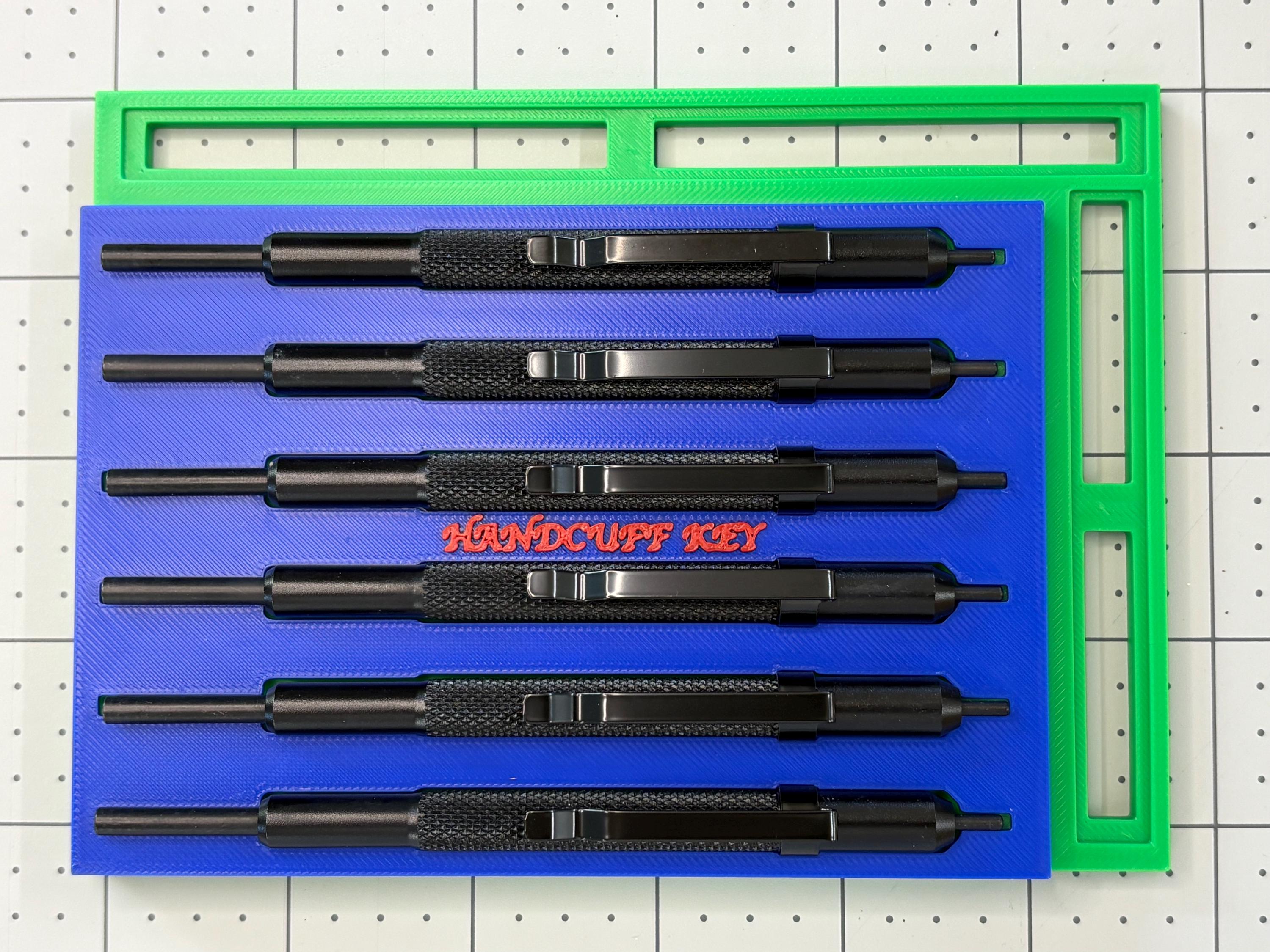 Handcuff Key Laser Engraving Jig | 6-Key Batch Fixture photo 2