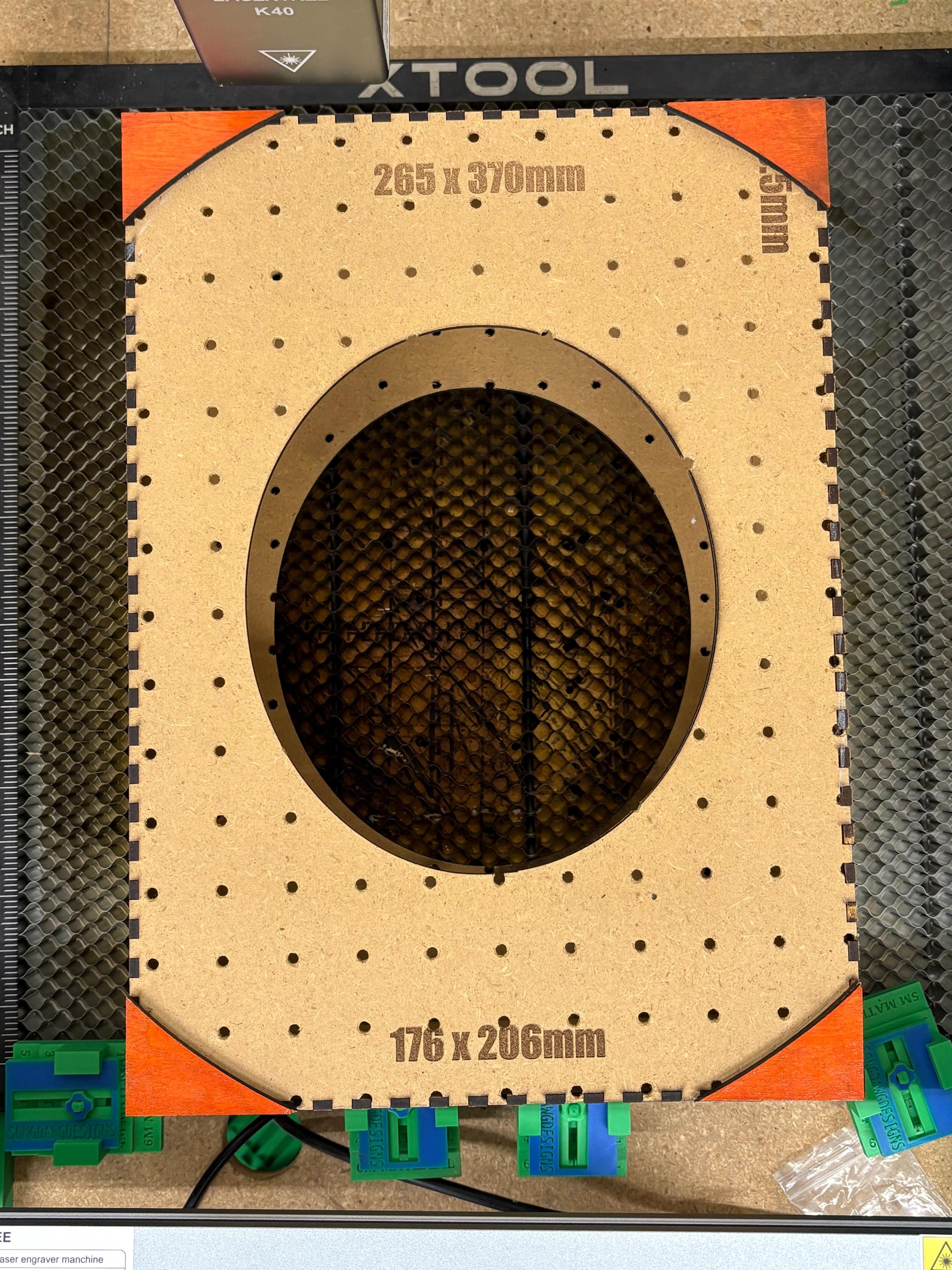 Hat Burning Jig SVG File for 300mm Lasers, LightBurn File, Digital Download photo 5