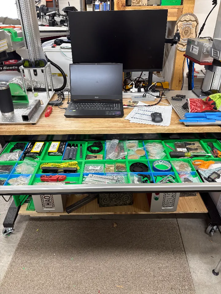 Husky 62" Workbench Drawer Organizer STL – 2-Drawer Adjustable Workbench photo 6