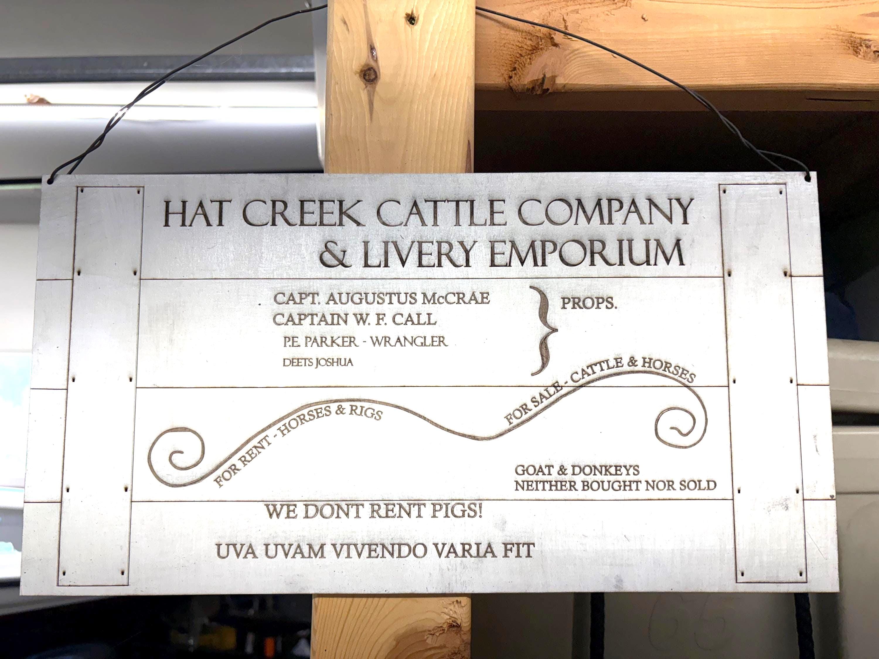 Lonesome Dove Hat Creek Cattle Company Laser File Template photo 3