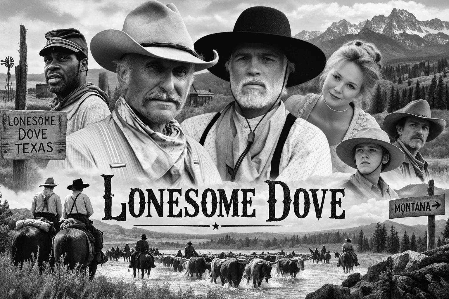 Lonesome Dove Vector-Dot Western Hat Patch – Gus & Woodrow SVG for Laser Engraving photo 2