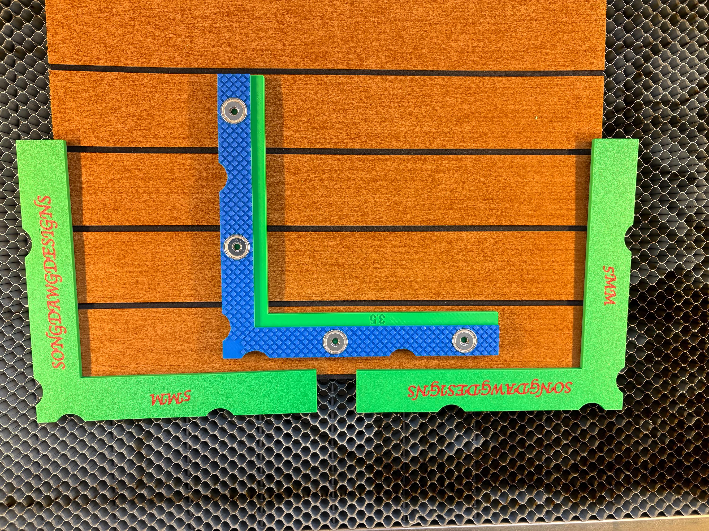 Magnetic Laser Bed Corner Clamps – N52 Honeycomb Hold-Downs, 2-Piece Set photo 3