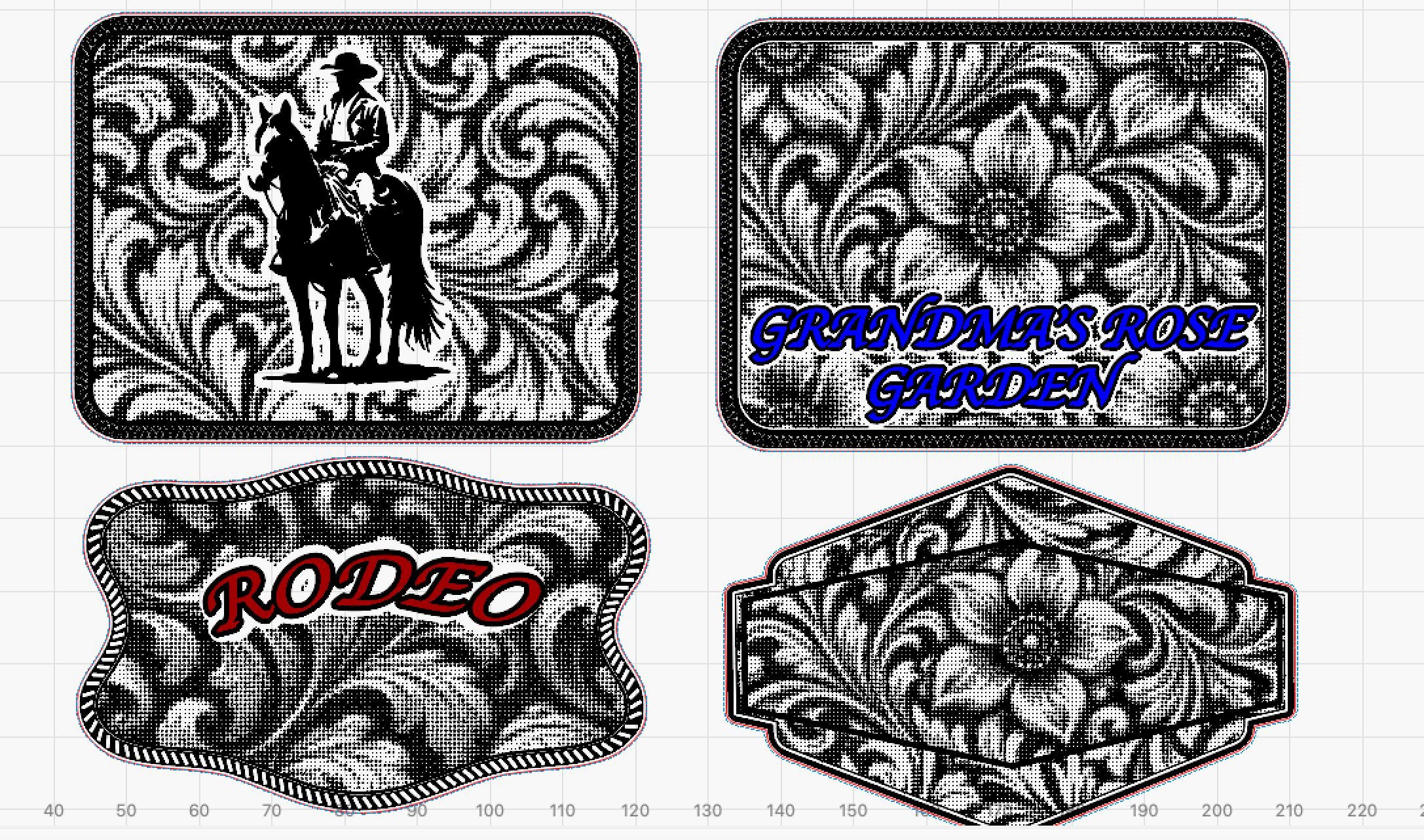 Western Floral Vector Dot SVG Bundle – Tooled Leather Laser Engraving Patterns photo 2