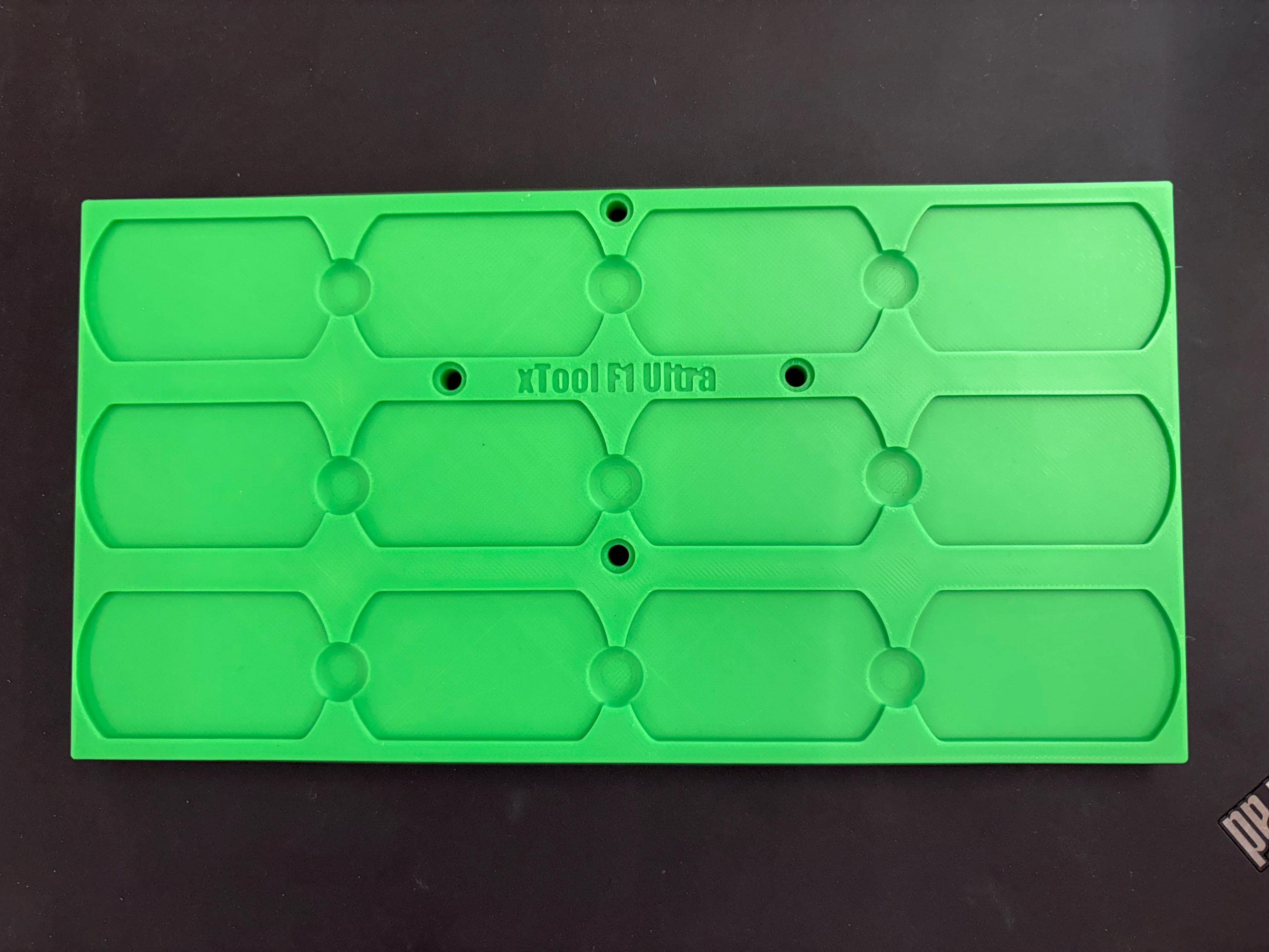 xTool F1 Ultra Dog Tag Jig STL | 12-Up Laser Engraving Fixture | 3D Print File photo 3